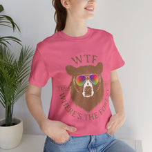 Load image into Gallery viewer, WTF Where&#39;s the forest? Team Bear Rainbow Aviator Tee
