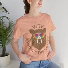 Load image into Gallery viewer, WTF Where&#39;s the forest? Team Bear Rainbow Aviator Tee
